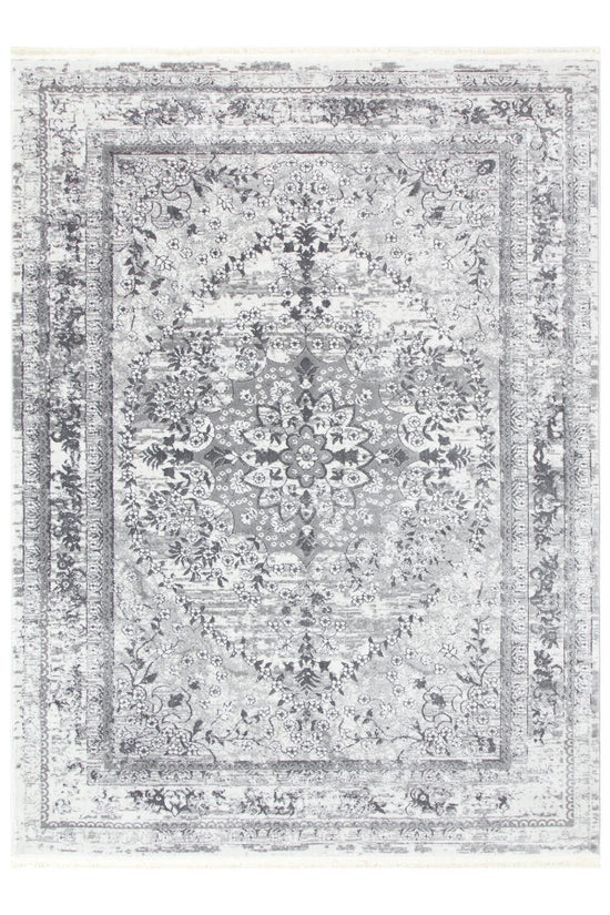 Bohemian Paradise Vintage Medalion Grey Rug - 08GREY