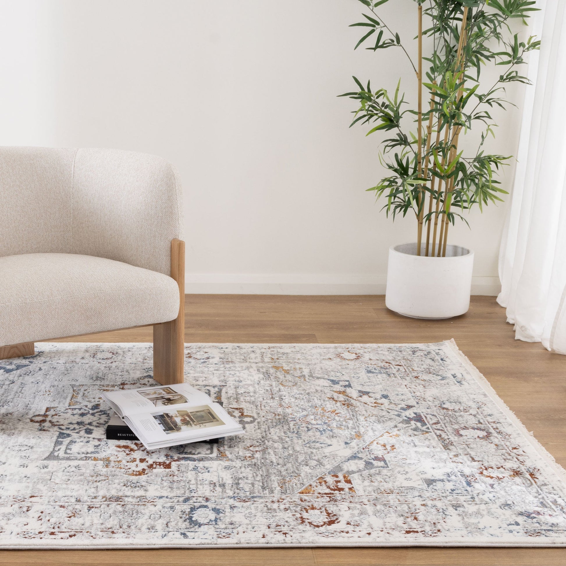 Bohemian Paradise Classic Vintage Grey Multi Rug - 09GMUL