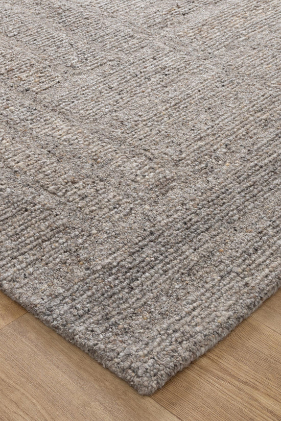 Seren Brown Grey Modern Wool Rug