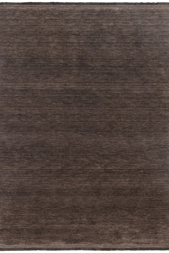 Charleston Hand-Knotted Wool Rug Brown