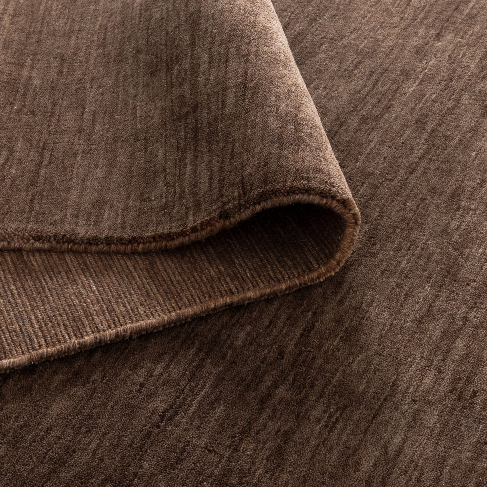 Charleston Hand-Knotted Wool Rug Brown