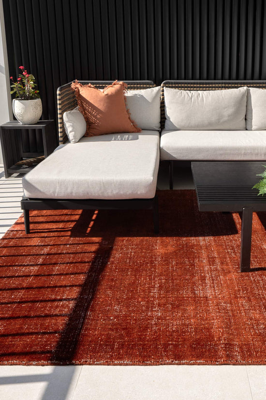 Harbour Burnt Terracotta Indoor Outdoor Rug