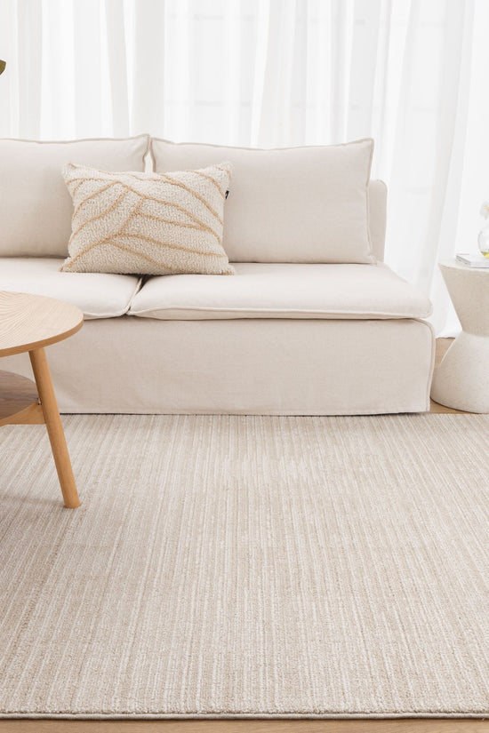 Clara Lines Cream Beige Rug - C103