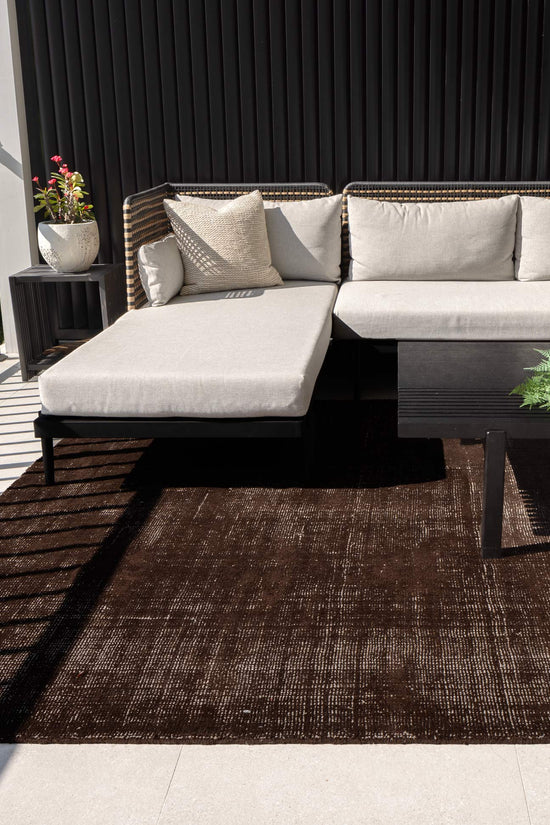 Harbour Chocolate Brown Indoor Outdoor Rug