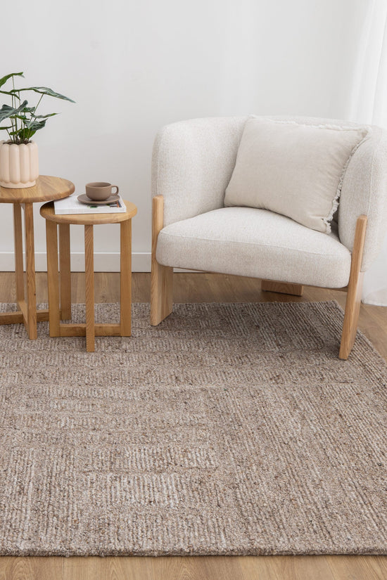 Seren Cocoa Modern Wool Rug