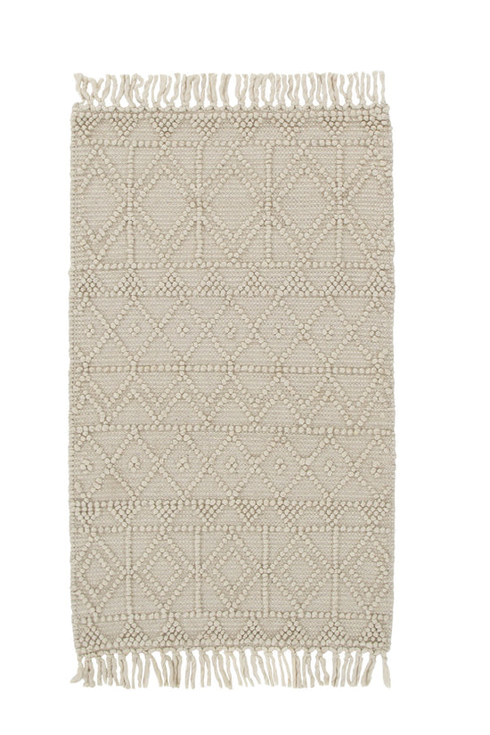 Diego Inca Beige Wool Rug - DIEG01