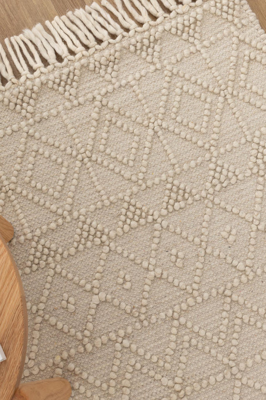 Diego Inca Beige Wool Rug - DIEG01