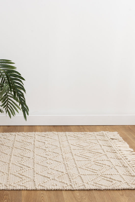 Diego Inca Beige Wool Rug - DIEG01