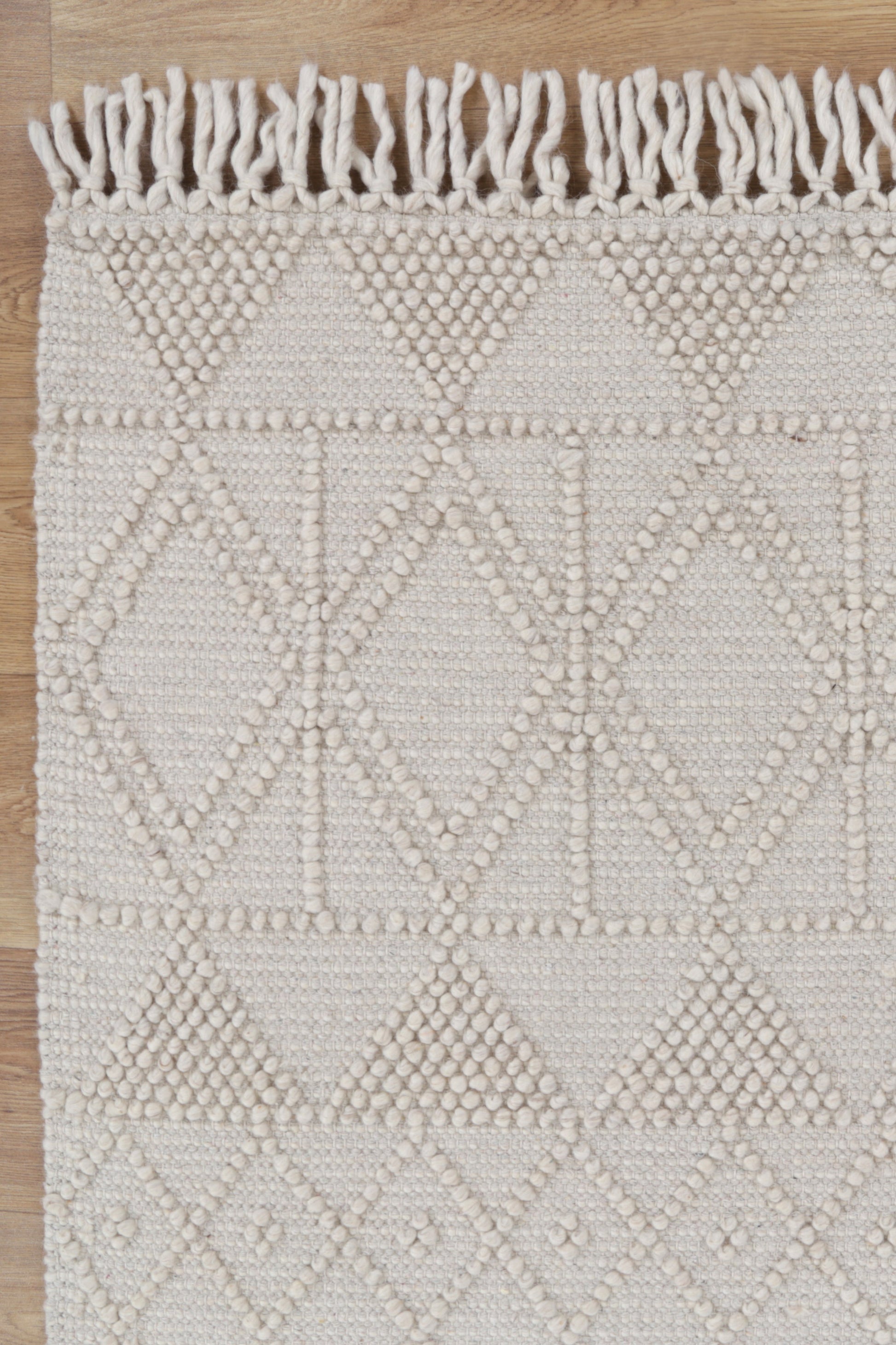 Diego Inca Beige Wool Rug - DIEG01