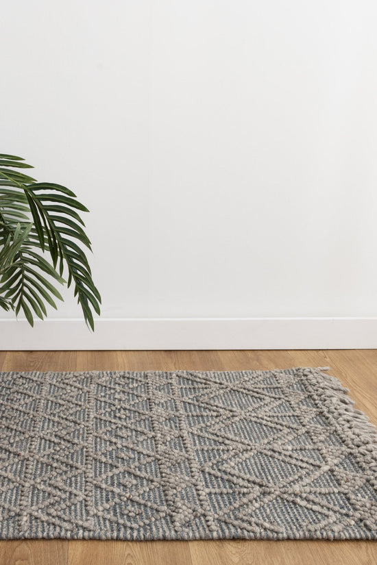 Diego Inca Grey Multi Wool Rug - DIEG01