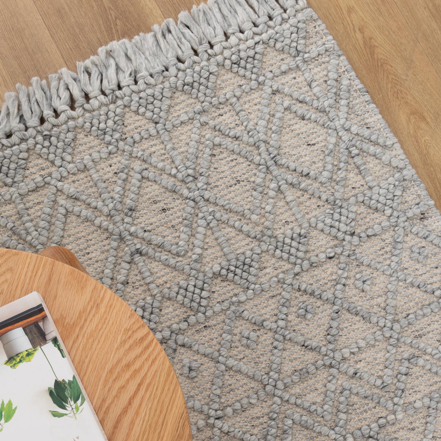 Diego Inca Grey Wool Rug - DIEG01