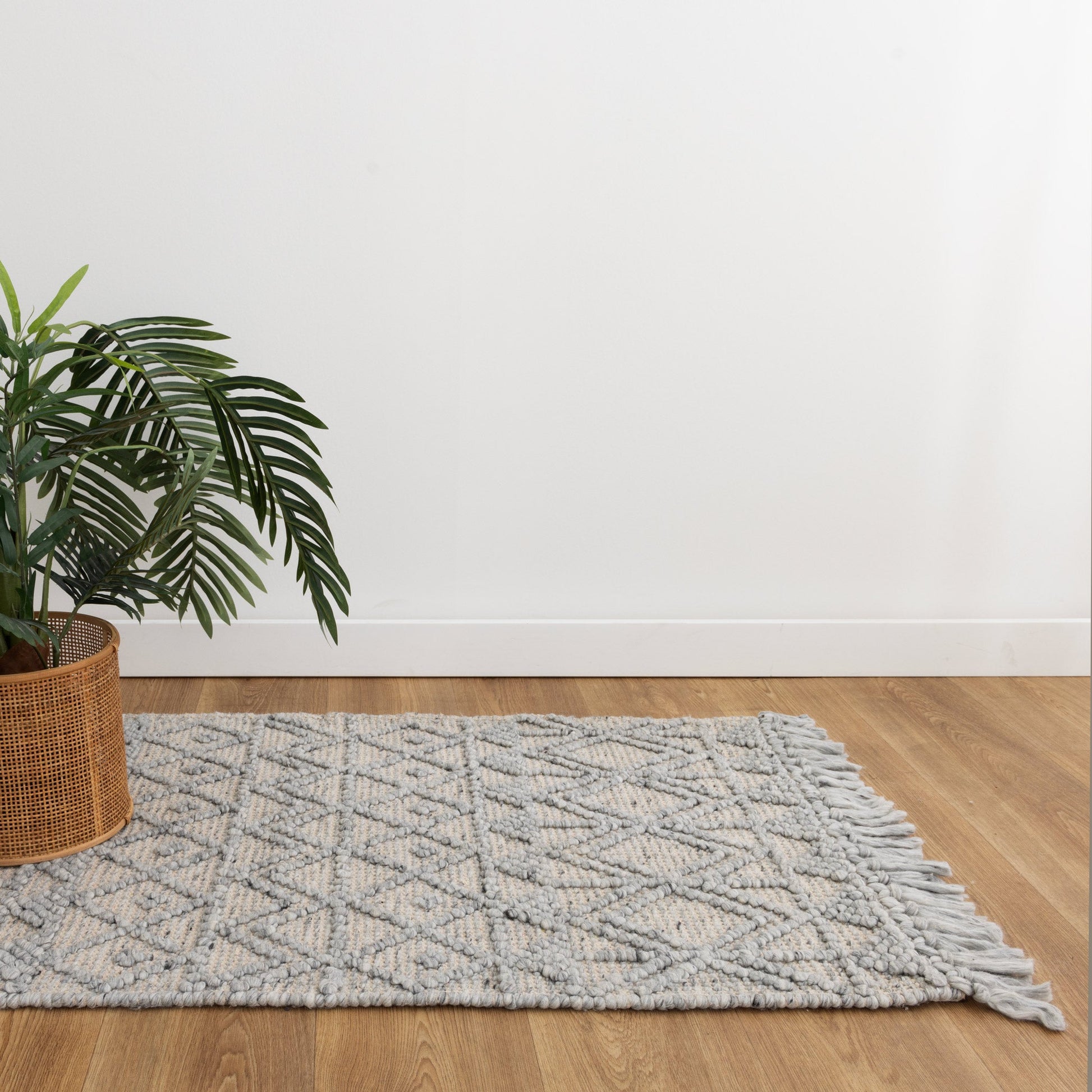 Diego Inca Grey Wool Rug - DIEG01