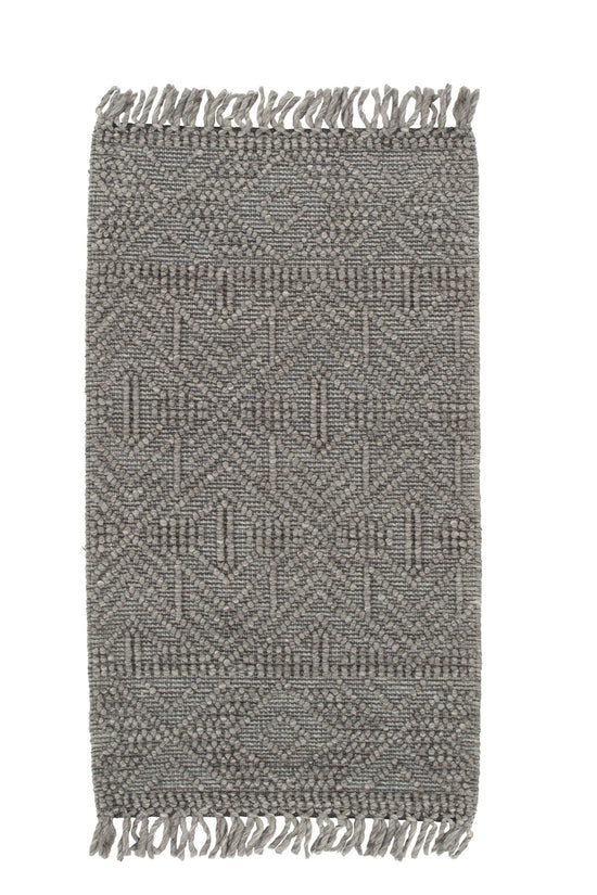 Diego Tribal Grey Multi Wool Rug - DIEG02