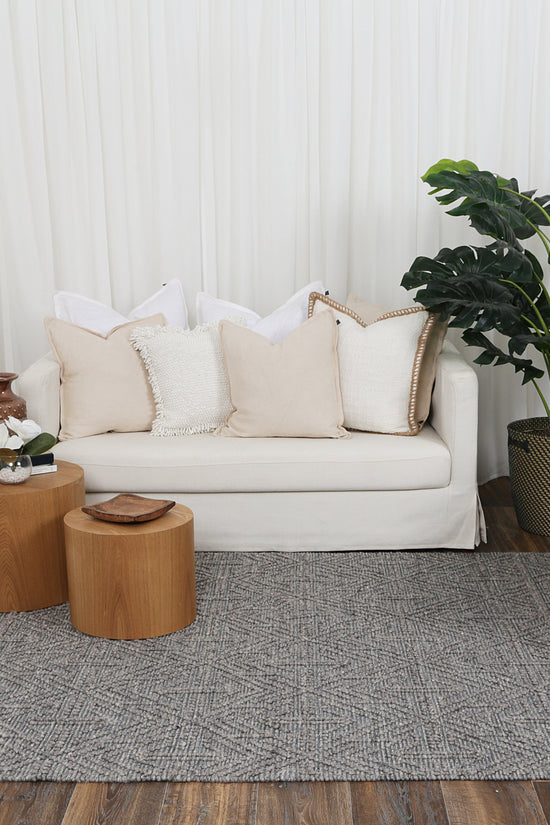 Diego Tribal Grey Multi Wool Rug - DIEG02