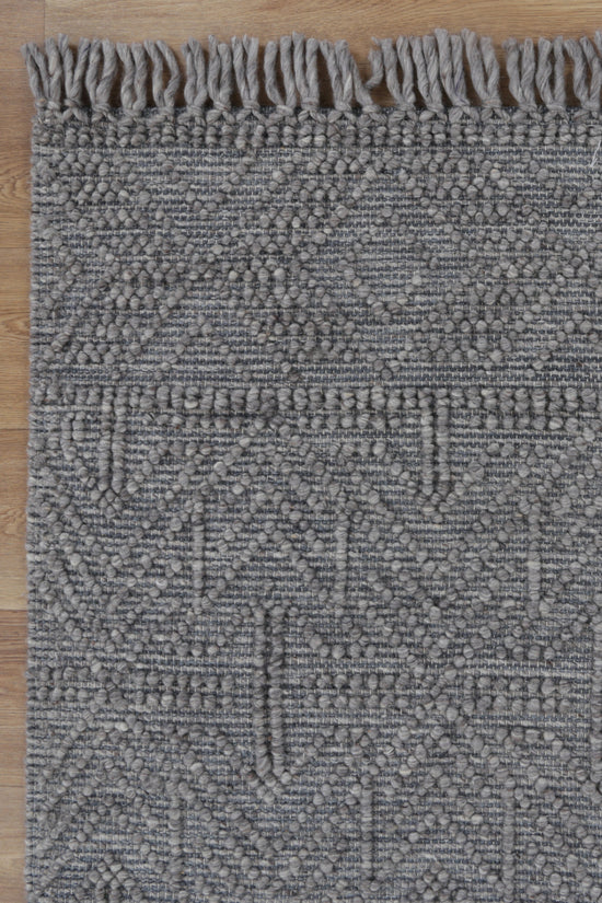 Diego Tribal Grey Multi Wool Rug - DIEG02