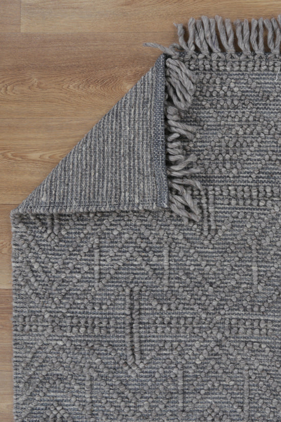 Diego Tribal Grey Multi Wool Rug - DIEG02