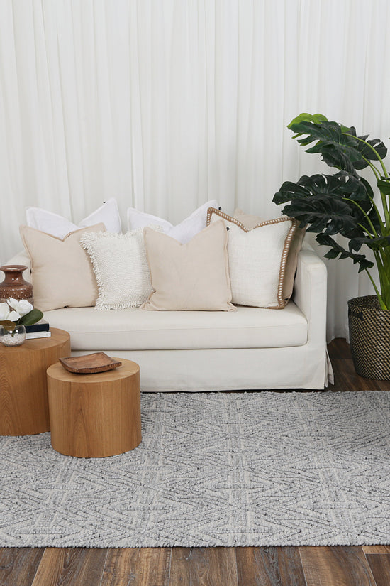 Diego Tribal Grey Wool Rug - DIEG02