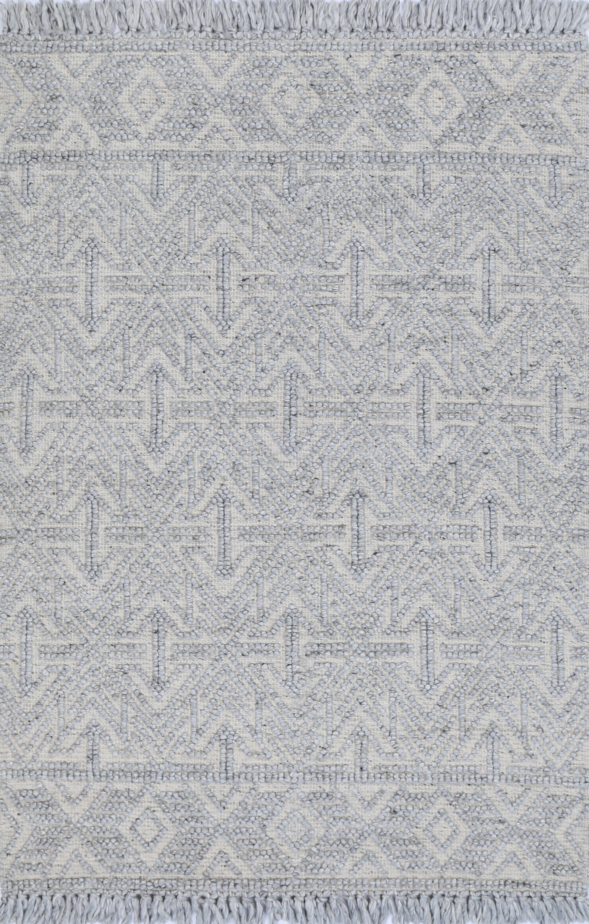 Diego Tribal Grey Wool Rug - DIEG02