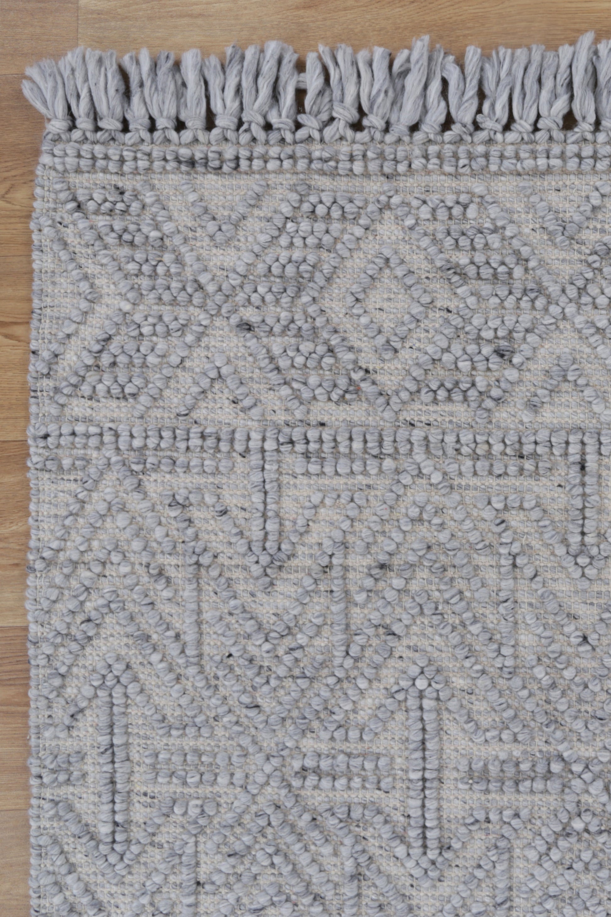 Diego Tribal Grey Wool Rug - DIEG02