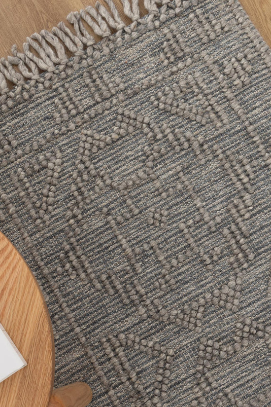 Diego Ornamental Grey Multi Wool Rug - DIEG03