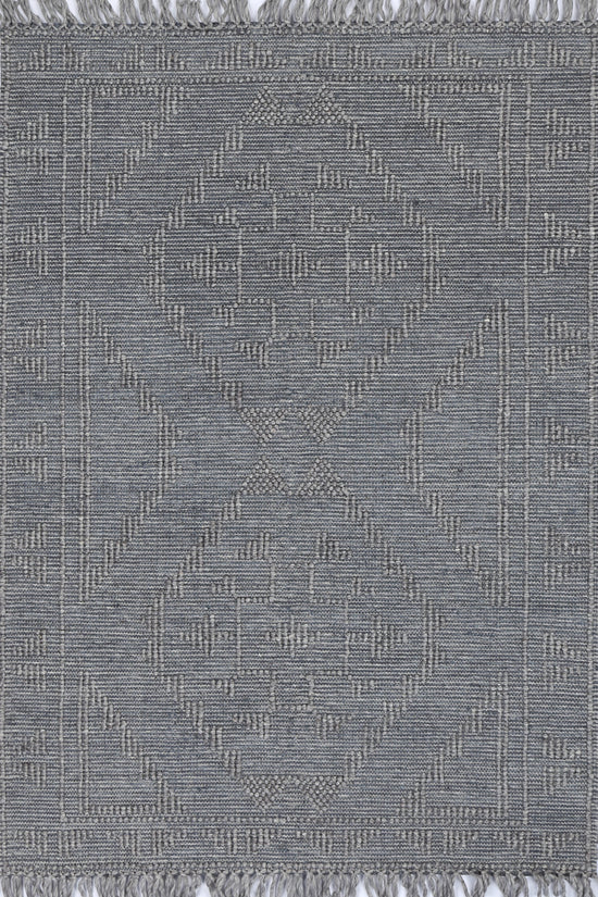 Diego Ornamental Grey Multi Wool Rug - DIEG03