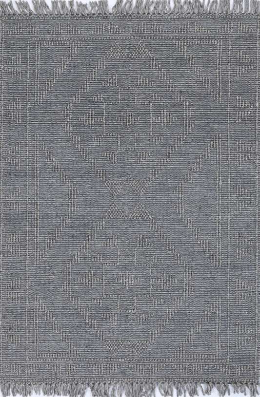 Diego Ornamental Grey Multi Wool Rug - DIEG03