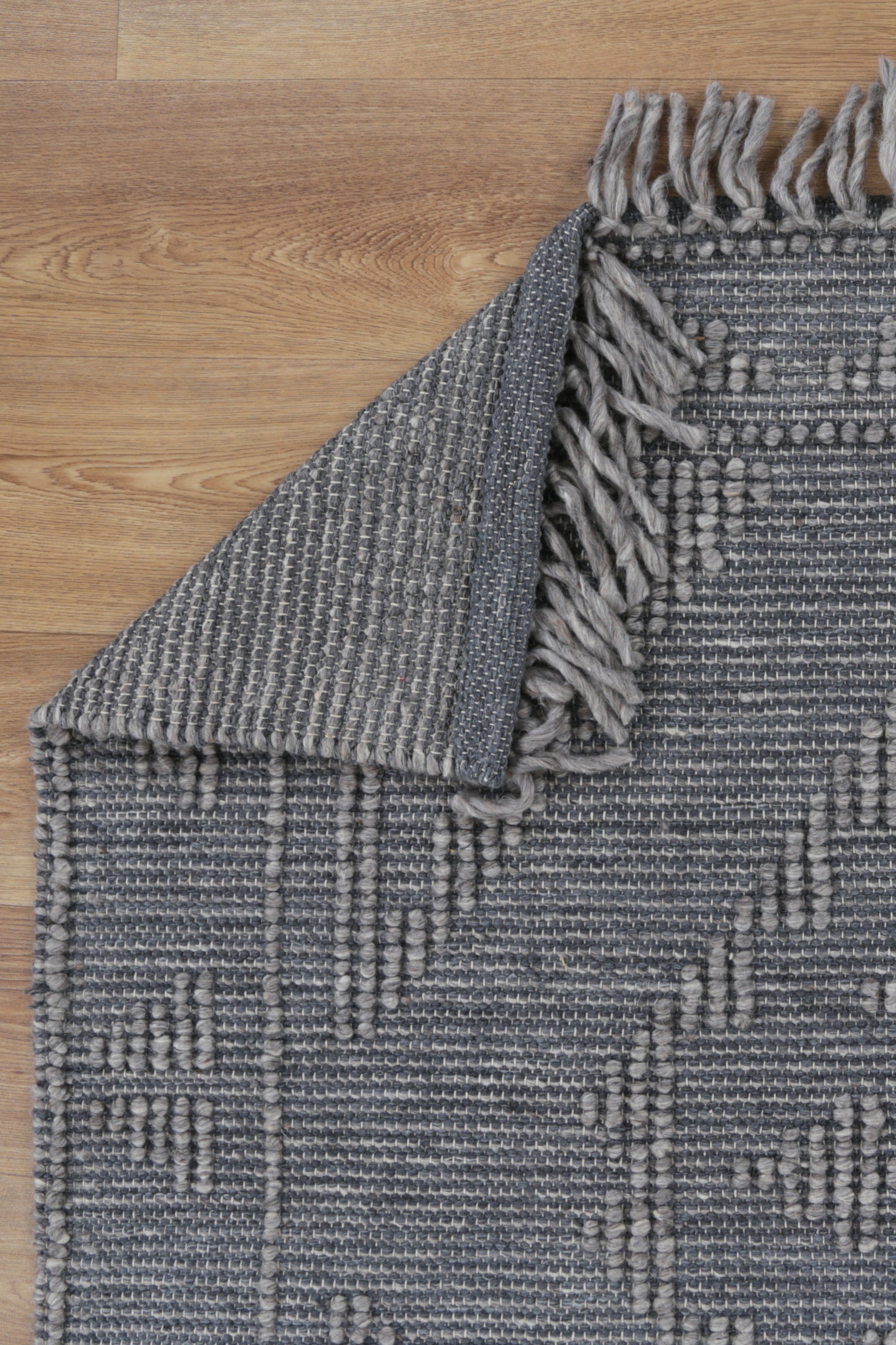 Diego Ornamental Grey Multi Wool Rug - DIEG03