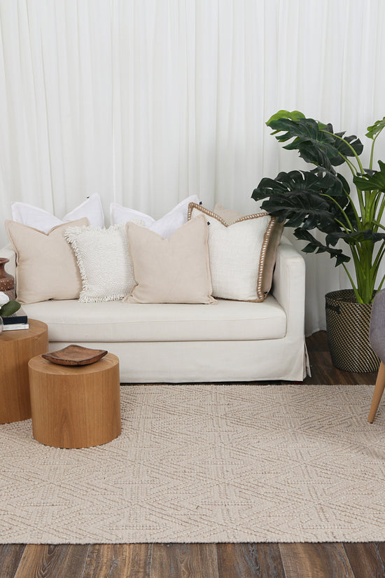 Diego Geometric Brown Wool Rug - DIEG04