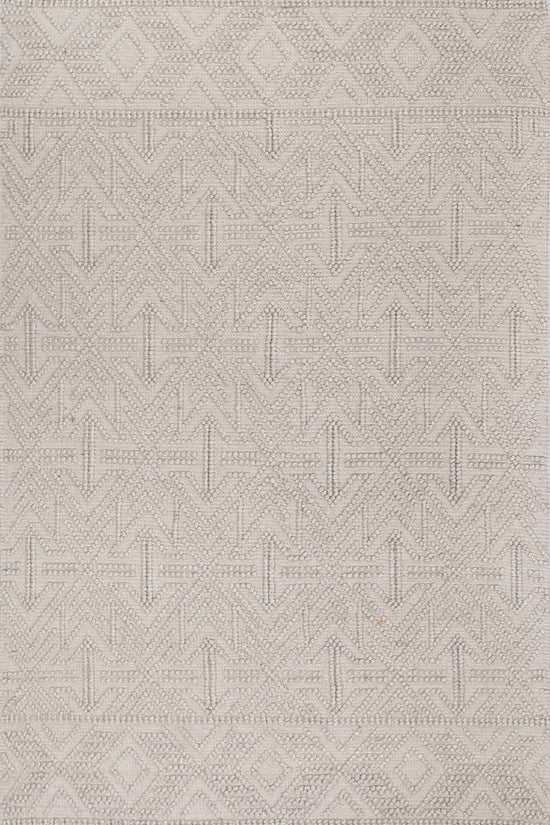 Diego Geometric Brown Wool Rug - DIEG04