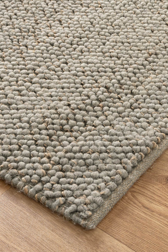 Eco Weave Duck Egg Blue Jute and Wool Rug