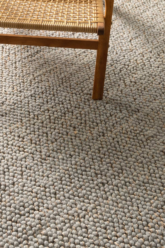 Eco Weave Duck Egg Blue Jute and Wool Rug