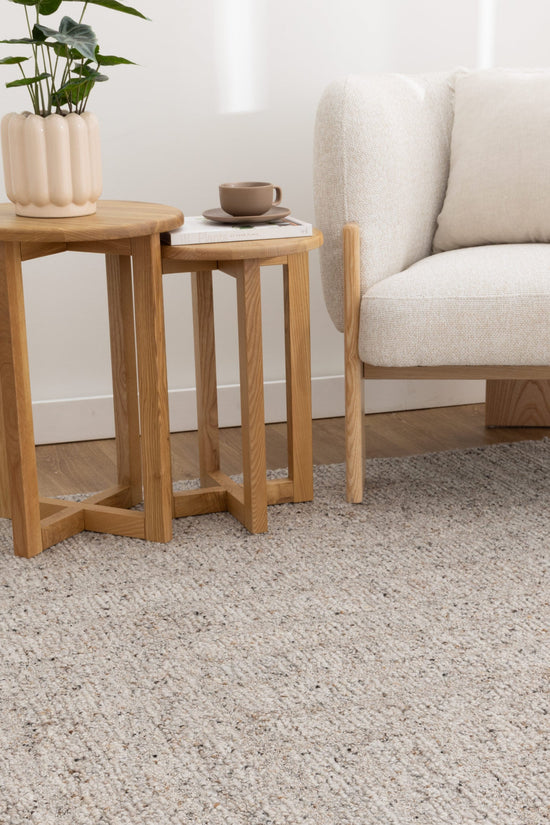 Seren Greige Modern Wool Rug