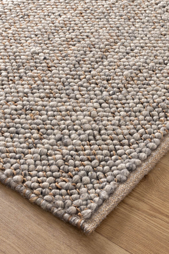 Eco Weave Grey Jute and Wool Rug