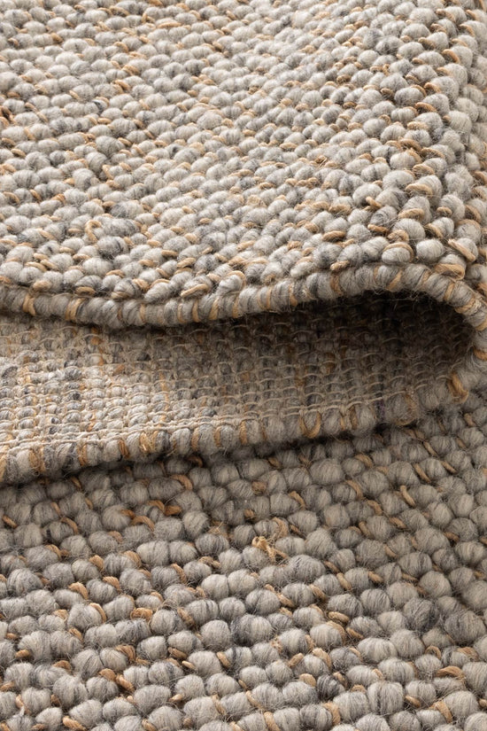 Eco Weave Grey Jute and Wool Rug