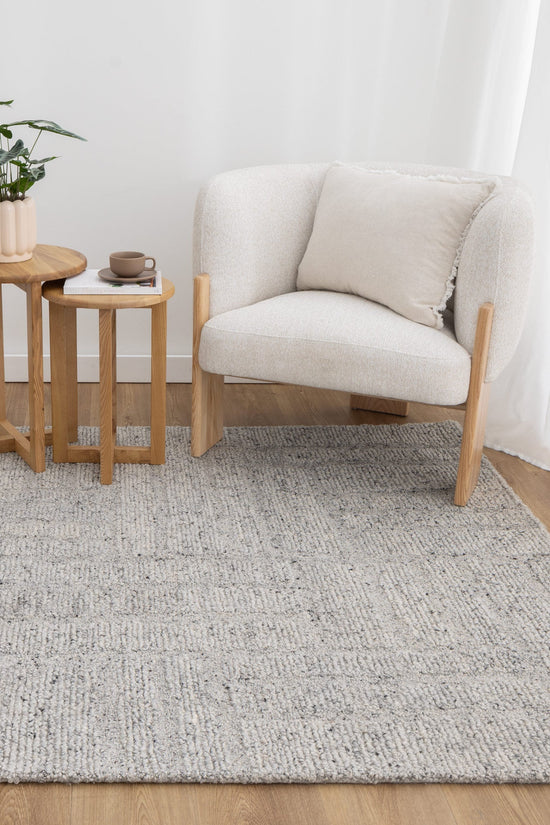 Seren Grey Modern Wool Rug