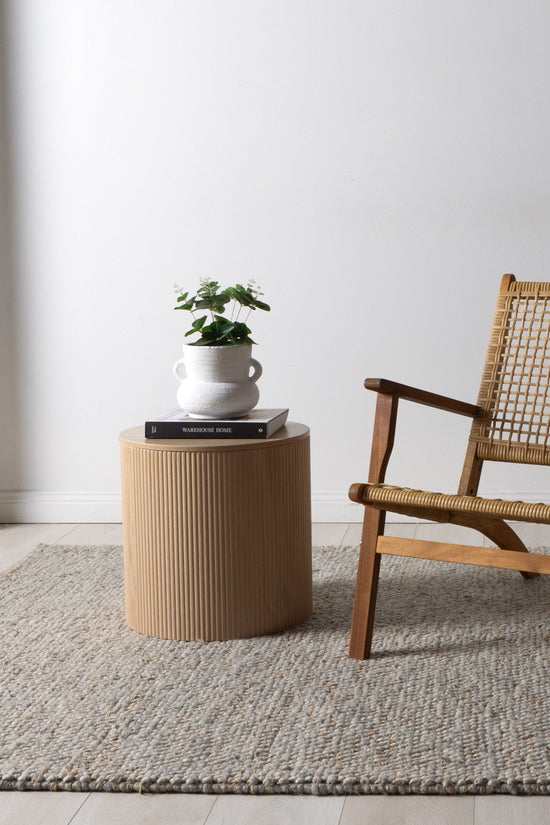 Eco Weave Grey Jute and Wool Rug