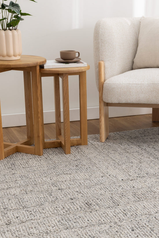Seren Grey Modern Wool Rug