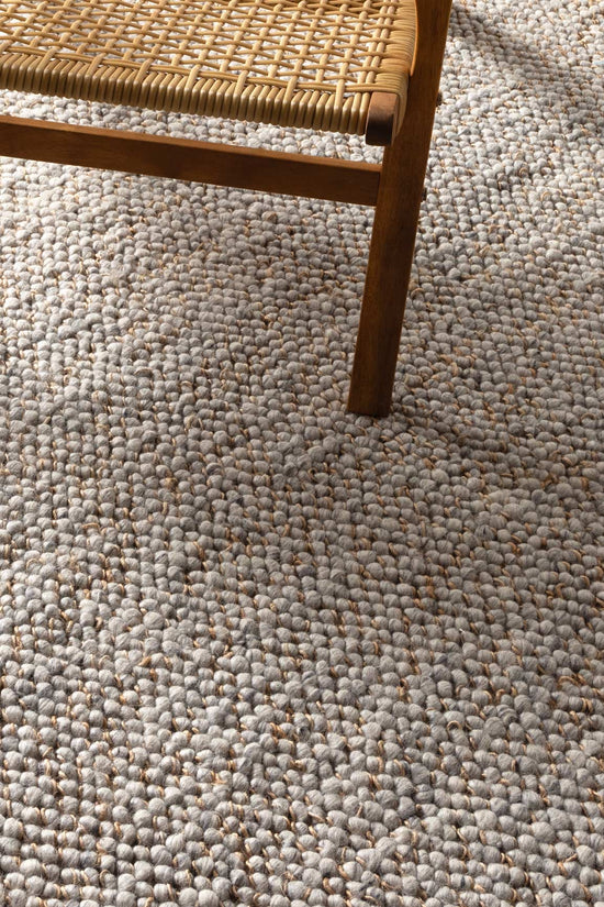 Eco Weave Grey Jute and Wool Rug