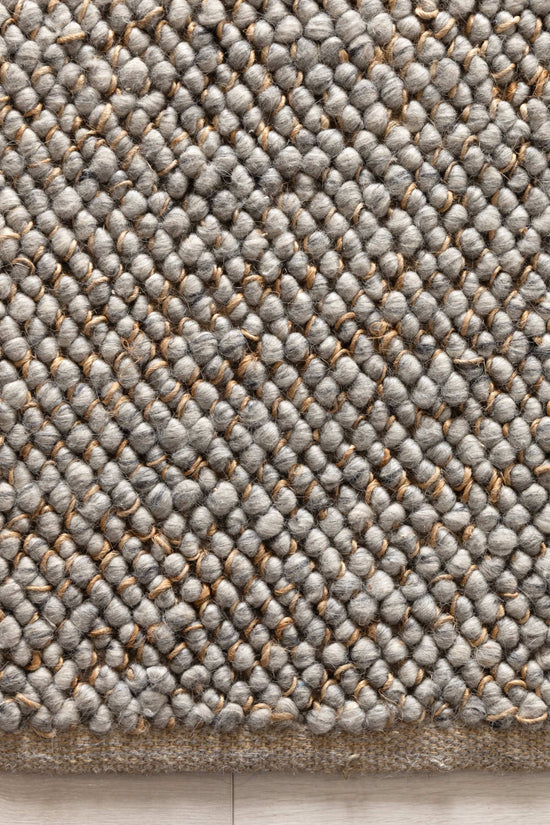 Eco Weave Grey Jute and Wool Rug