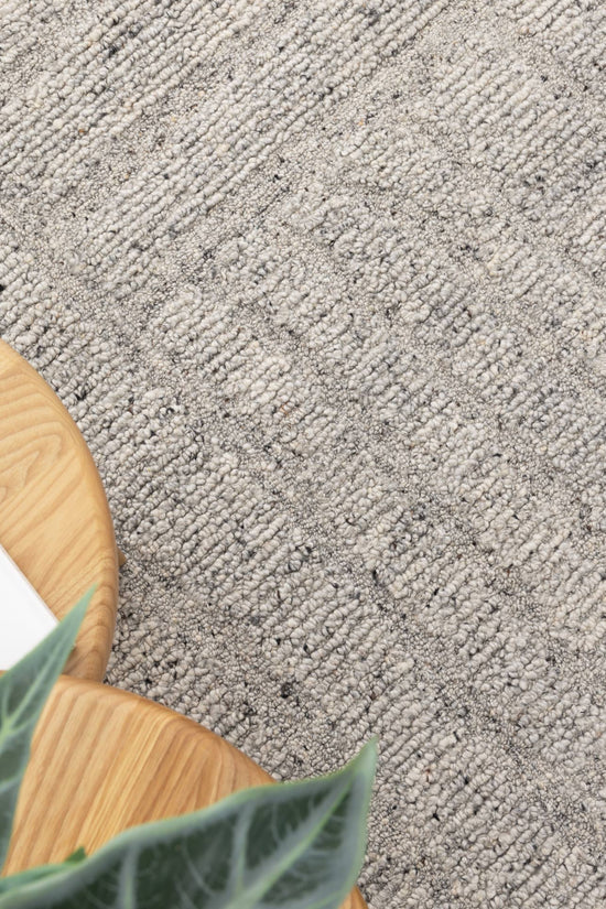 Seren Grey Modern Wool Rug