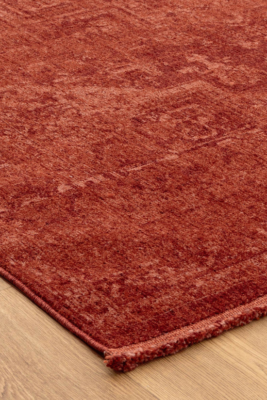 Heritage Distressed Medallion Rust Runner- H101 (Different Tassel)