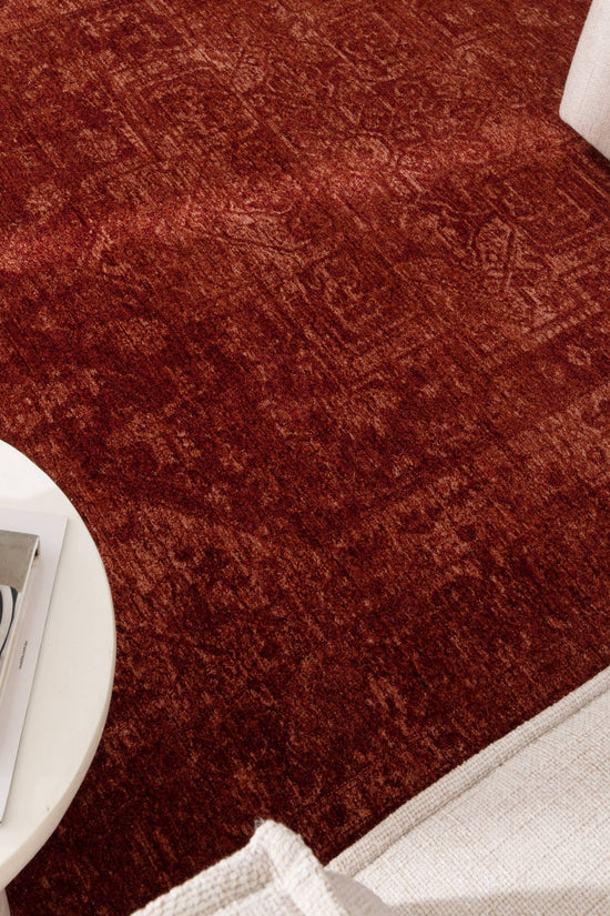 Heritage Distressed Medallion Rust Rug - H101