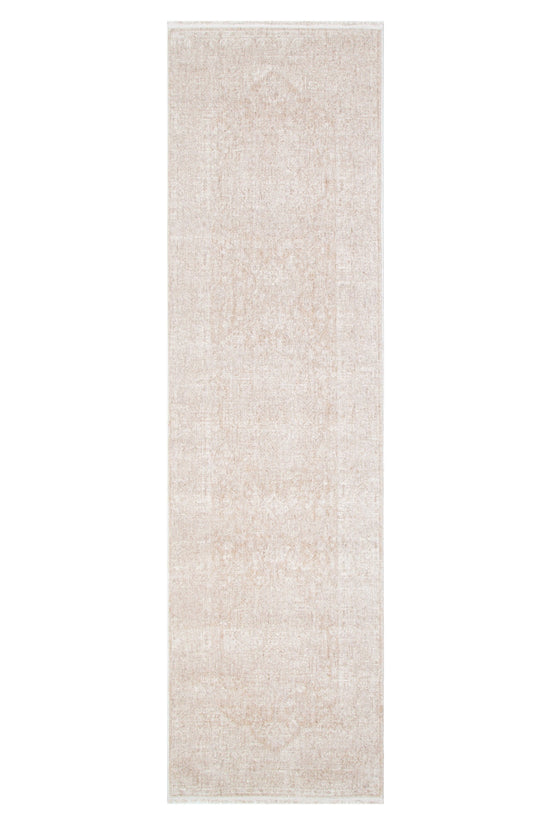 Heritage Distressed Medallion Beige Runner- H102- (Different Tassel)