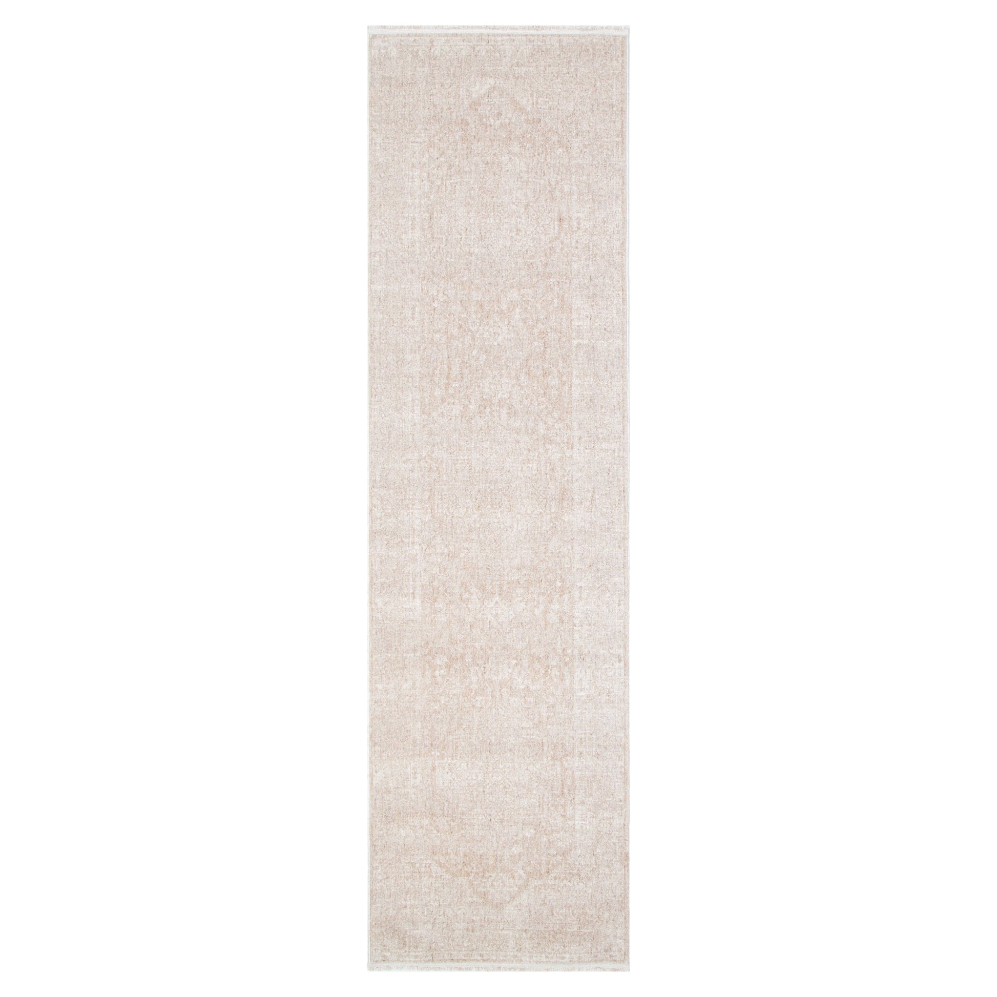 Heritage Distressed Medallion Beige Runner- H102- (Different Tassel)