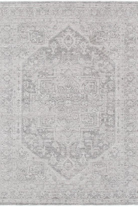 Heritage Distressed Medallion Grey Rug - H103