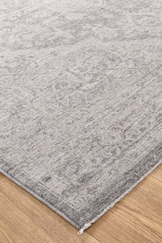 Heritage Distressed Medallion Grey Rug - H103