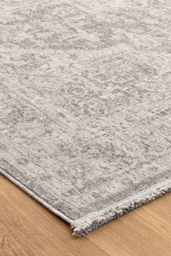 Heritage Distressed Medallion Grey Runner- H103:  (Different Tassel)