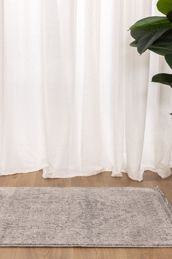 Heritage Distressed Medallion Grey Runner- H103:  (Different Tassel)