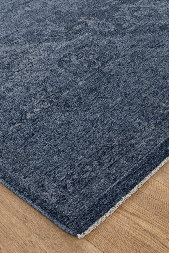Heritage Distressed Medallion Blue Rug - H104