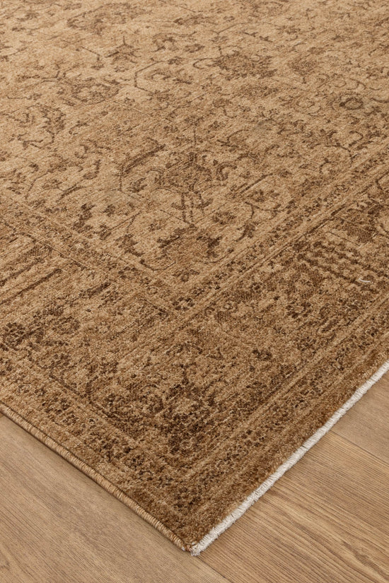 Heritage Distressed Border Mustard Rug - H105